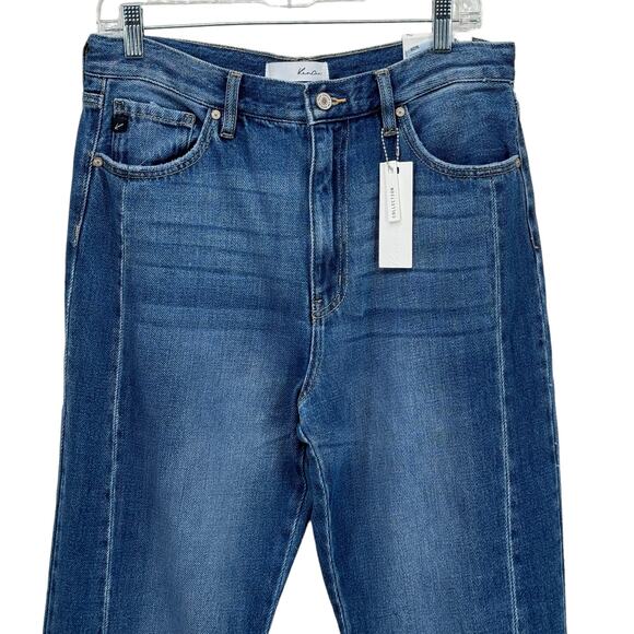 Kancan Women's Jeans Vintage 90s SZ 9 /28 Kick Pleat Blue High Rise Wide Leg NEW - Picture 5 of 16